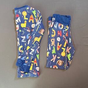 Little Sleepies 4T Alphabet Pajama Set - Blue and Multicolor